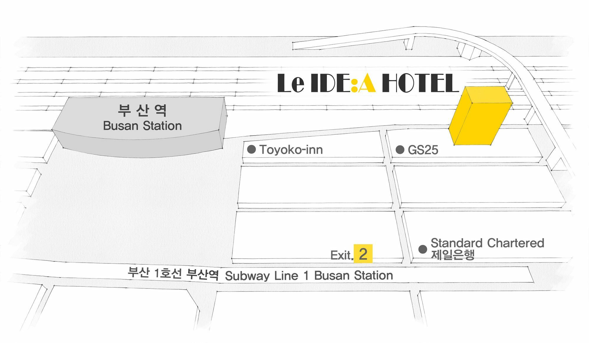 Le Idea Hotel Busan Station Kültér fotó